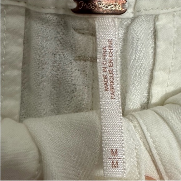 Free People White Linen High Waisted Pants - Picture 3 of 6